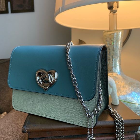Coach Handbags - Authentic Coach leather color block heart crosby🌿
